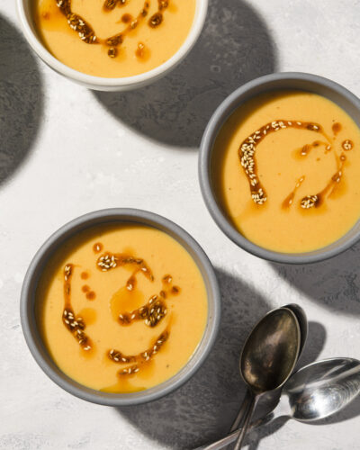 Canned chickpeas create an elegant, garlicky soup